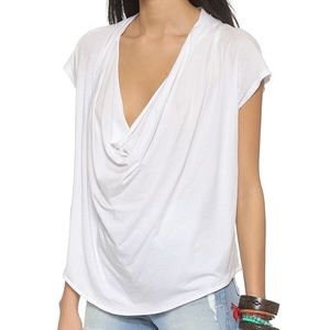 White crowl neck free people top